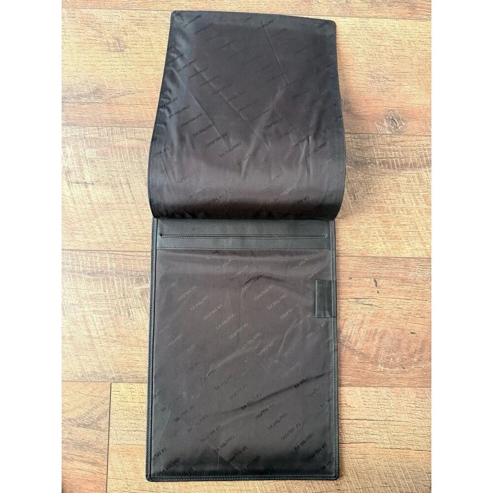 Da Milano Italia Black Leather & Pony Hair Padfolio Luxury Business Organizer